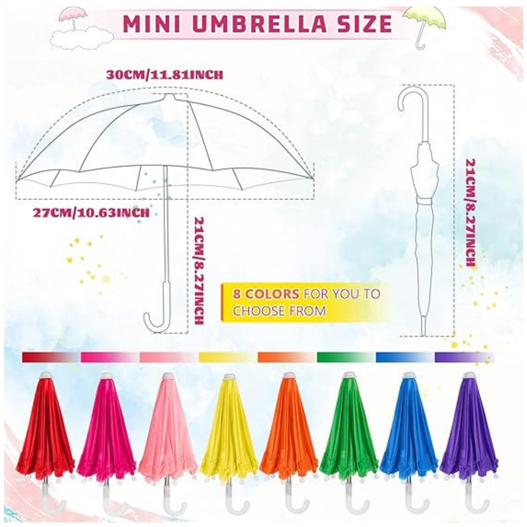 5 Pack Colorful Mini Umbrellas - Mehandi Haldi Decor | Wanna Party - Image 8