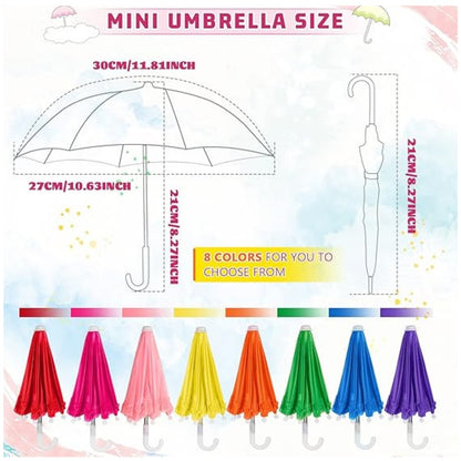 5 Pack Colorful Mini Umbrellas - Mehandi Haldi Decor | Wanna Party - Image 8