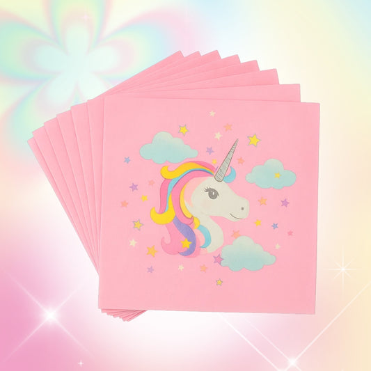 Unicorn Theme Party Paper Napkins - 20PC
