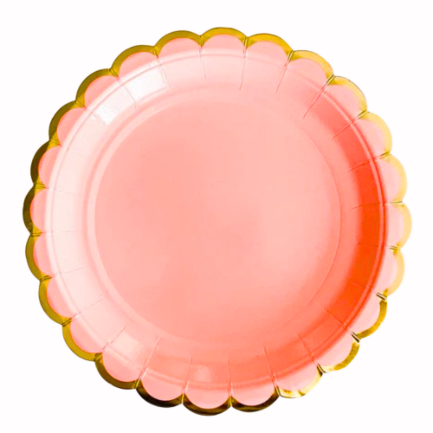 Blush Pink Party Paper Plate w/ Golden Rim  - 9 inches - 10PC