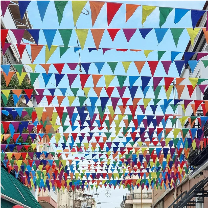 Multicolor Pennant Flag Buntings - Over 6FT