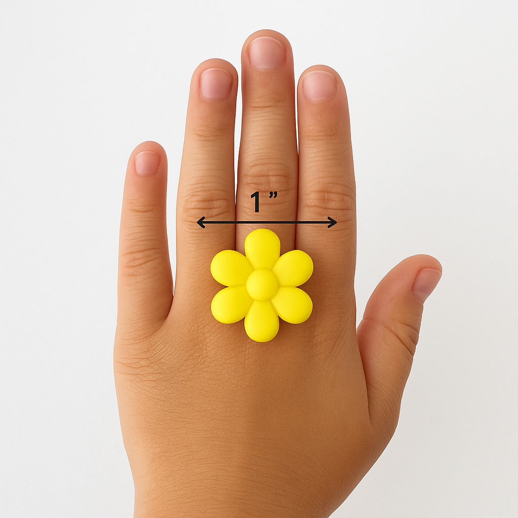 Flower Rings for Kids 10PC - Daisy Finger Ring Toys | Wanna Party - Image 5