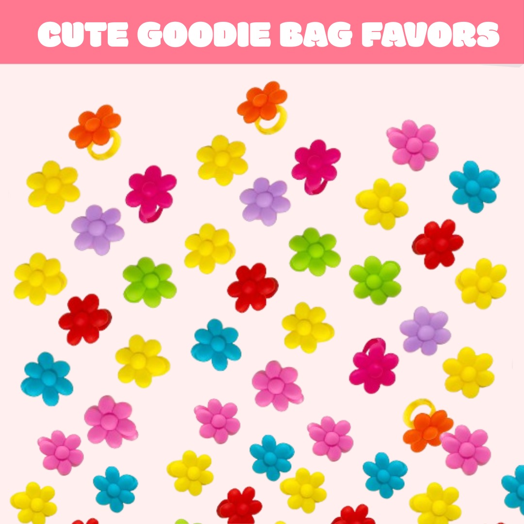 Flower Rings for Kids 10PC - Daisy Finger Ring Toys | Wanna Party - Image 4