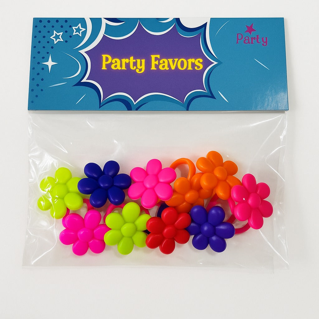 Flower Rings for Kids 10PC - Daisy Finger Ring Toys | Wanna Party - Image 6