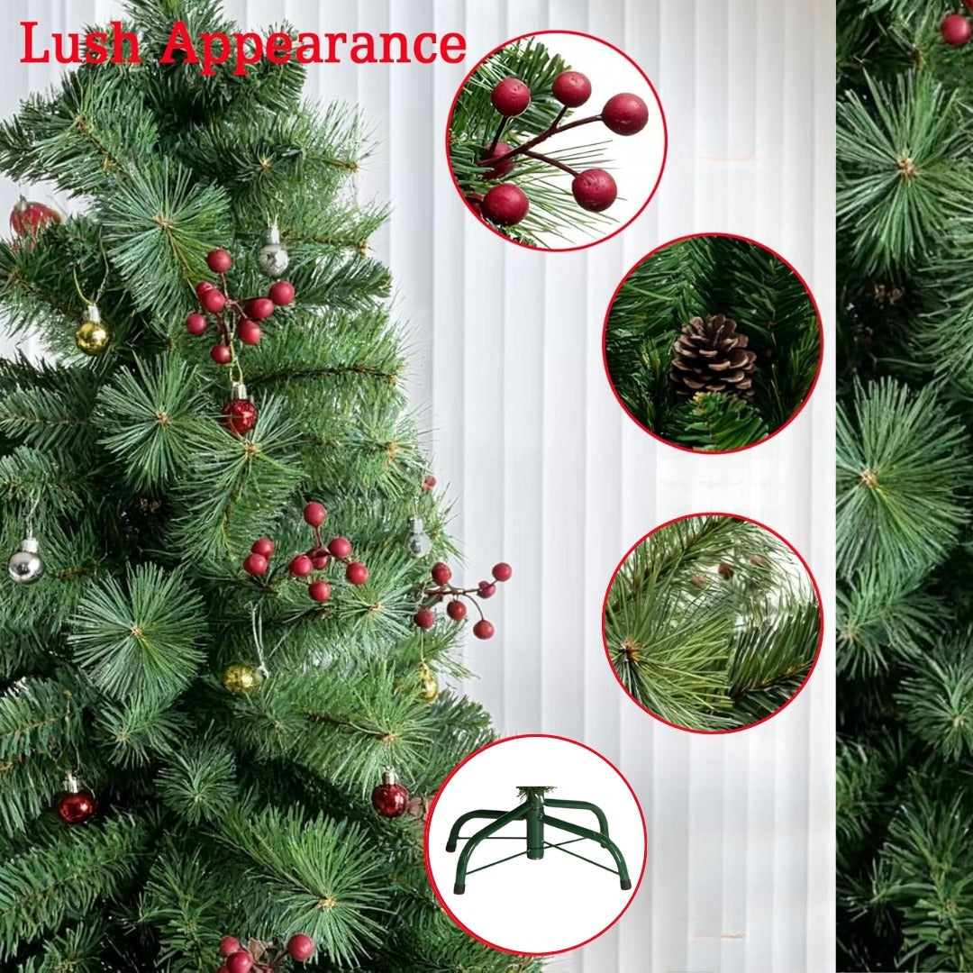 Pine Christmas Tree Green - 6FT with Cherry & Pine Tree Inserts