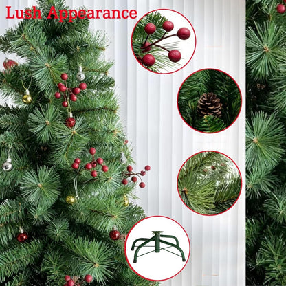 Pine Christmas Tree Green - 6FT with Cherry & Pine Tree Inserts