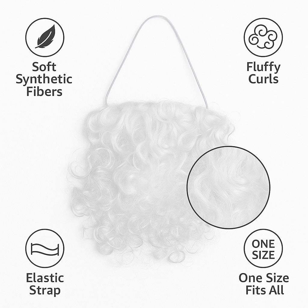 Santa Claus White Fluffy Beard