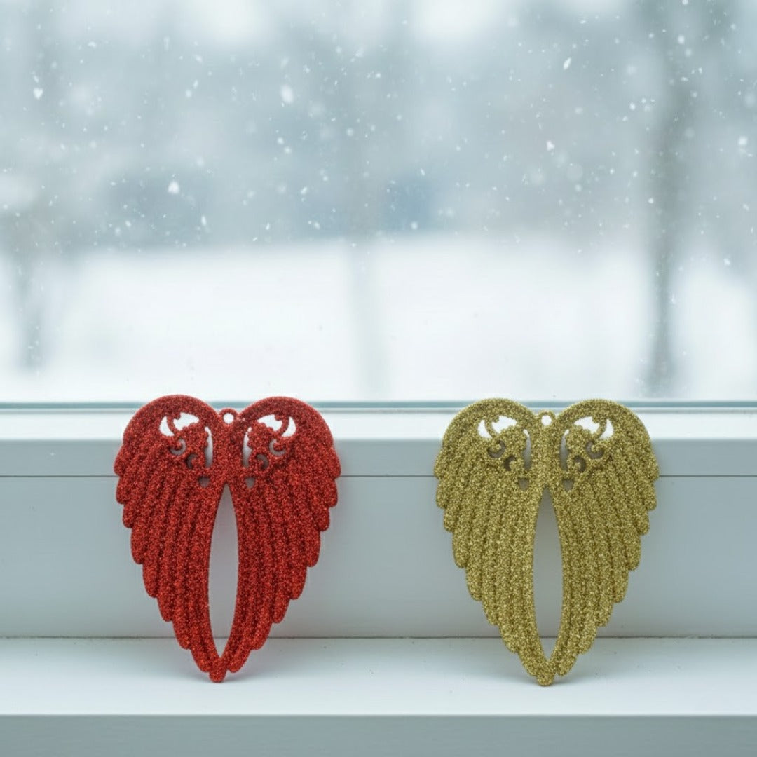 Angel Wings Tree Hanging Decorations - 2PC