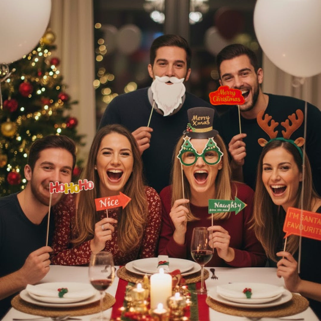 Merry Christmas Photo Props - 6Pc