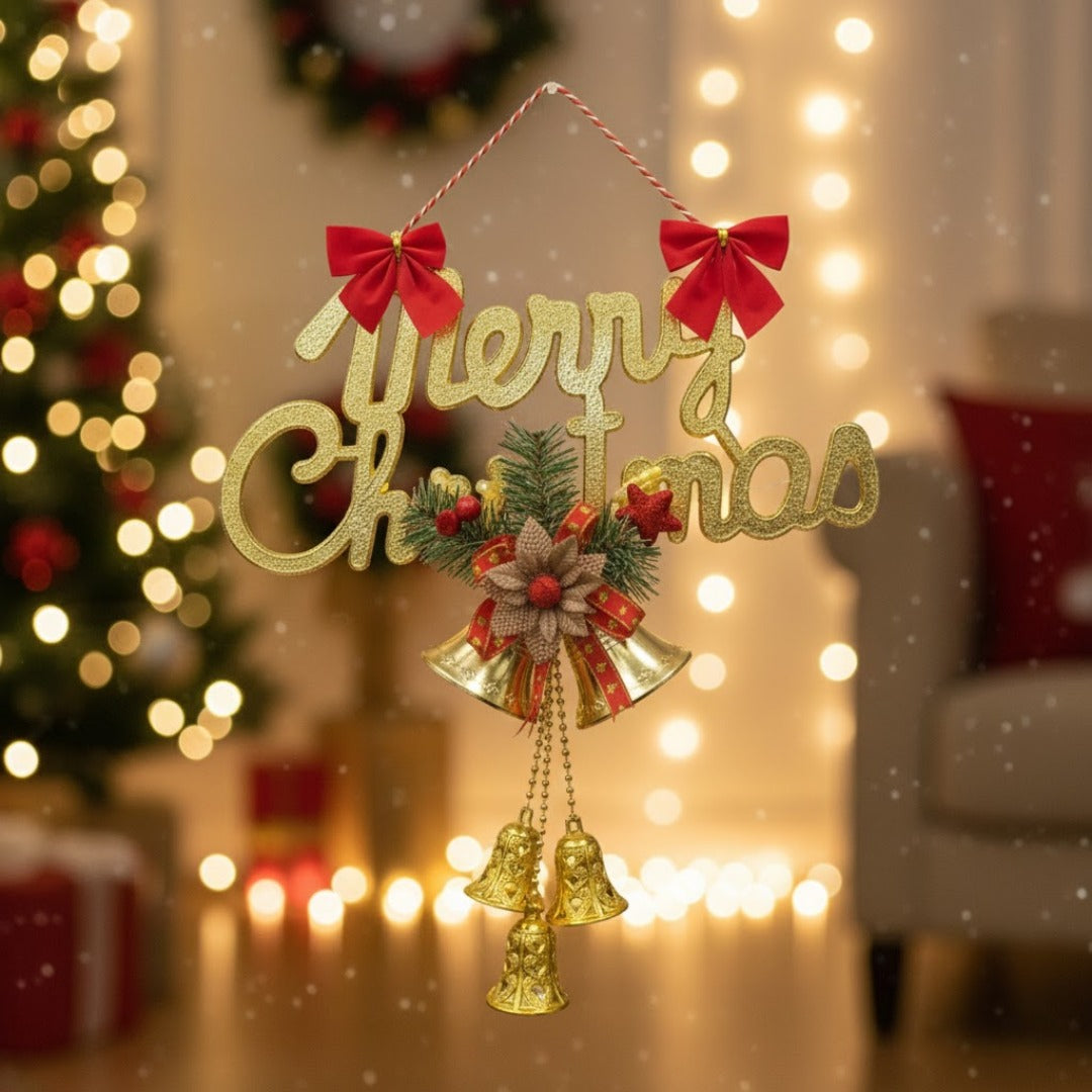 Merry Christmas Fancy Door Hanging Decoration - 1PC