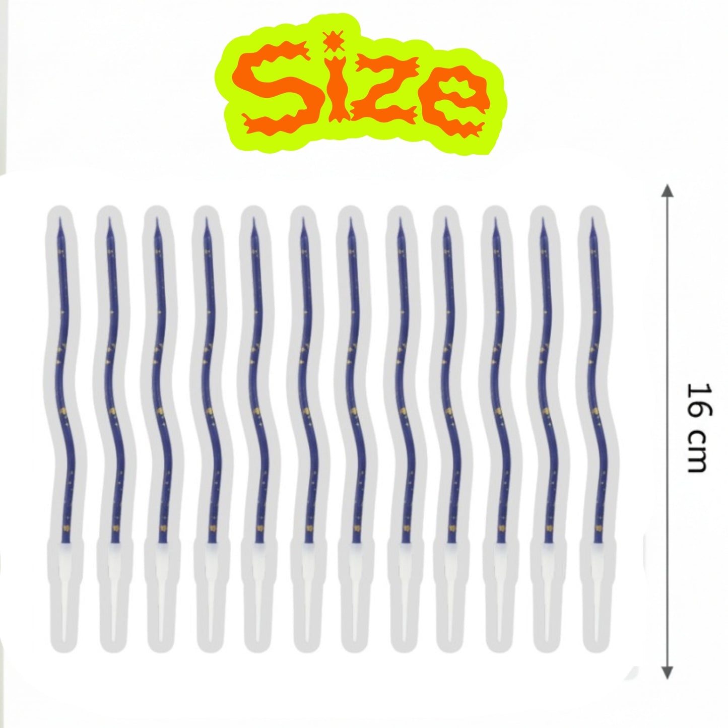 Curly Blue & Golden - 12PC