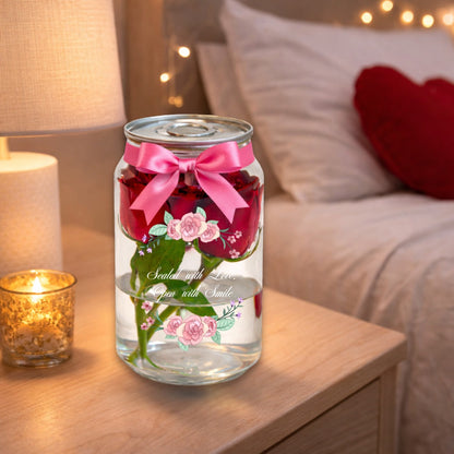 Fresh Roses in a Can - Set of 2  - Send Real Roses Across India