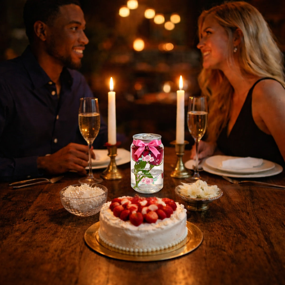 Fresh Roses in a Can - Set of 2  - Send Real Roses Across India