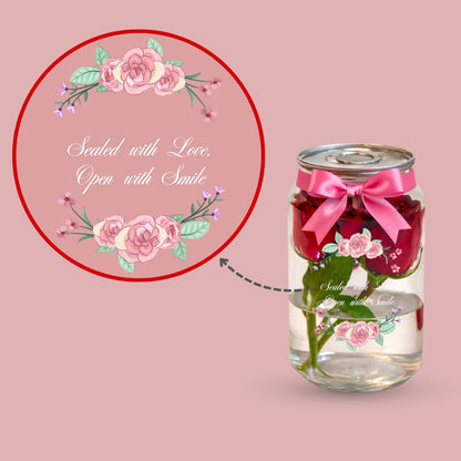 Fresh Roses in a Can - Set of 2  - Send Real Roses Across India