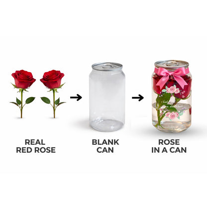 Fresh Roses in a Can - Set of 2  - Send Real Roses Across India