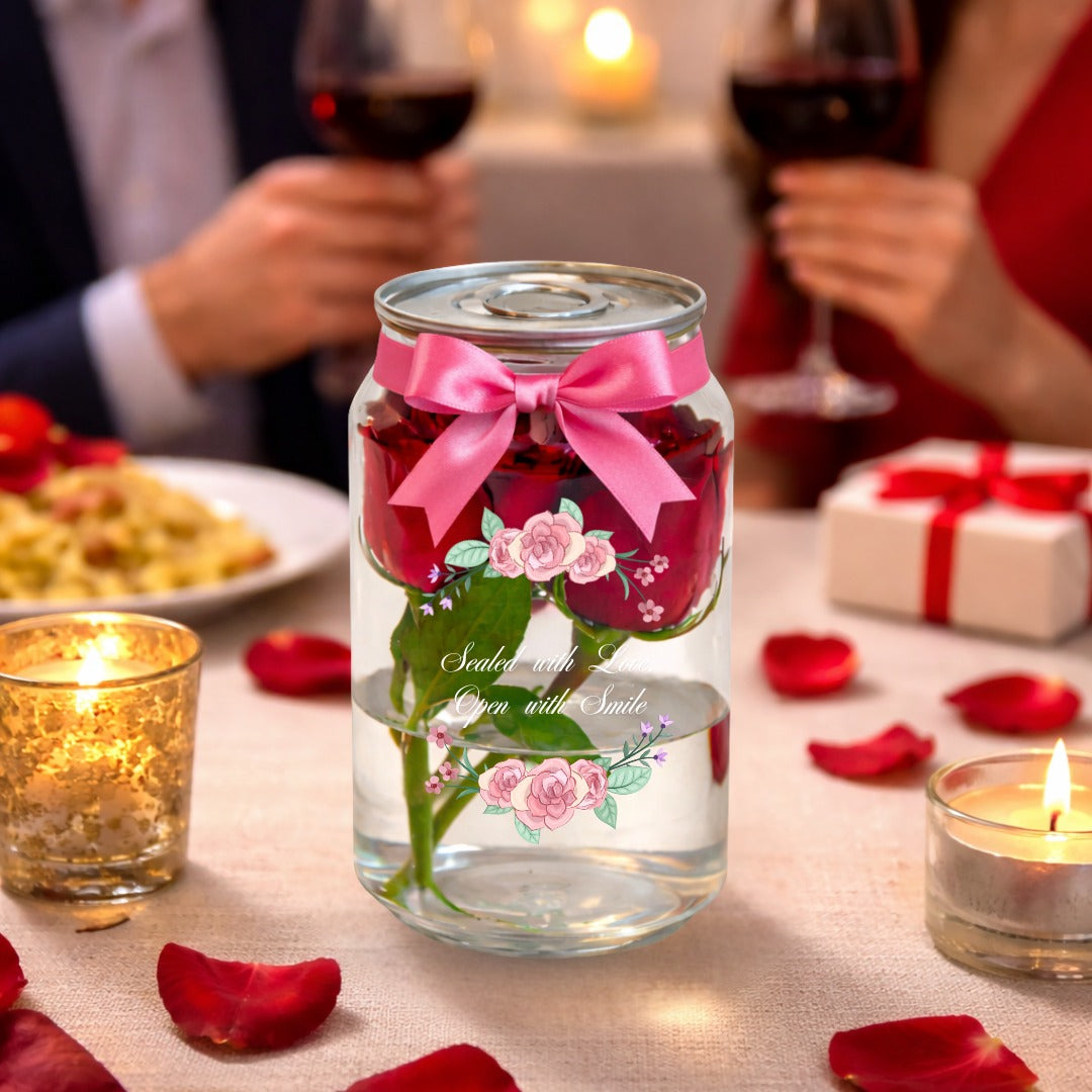 Fresh Roses in a Can - Set of 2  - Send Real Roses Across India