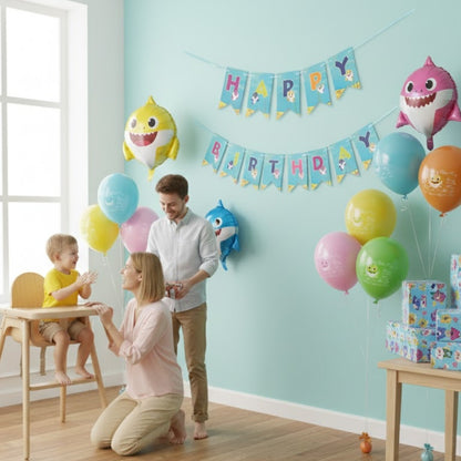 Baby Shark Theme Birthday Banner - Over 9FT