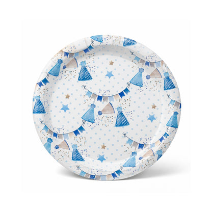 Happy Birthday Gift Boxes and Balloons Starter Plates 9 inches - 8PC