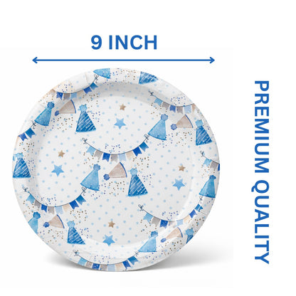 Happy Birthday Gift Boxes and Balloons Starter Plates 9 inches - 8PC