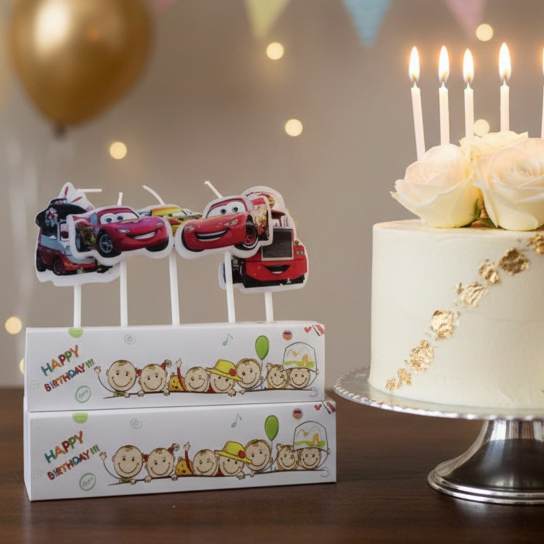 Disney Cars Theme Birthday Candle - 5PC
