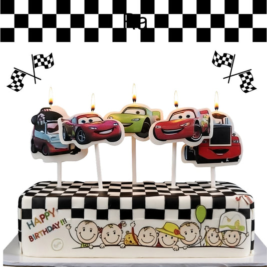 Disney Cars Theme Birthday Candle - 5PC