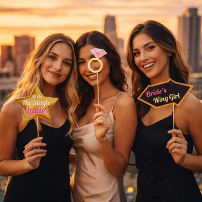 Go Hard Bitch Bachelorette Party Paper Photo Props - 20PC