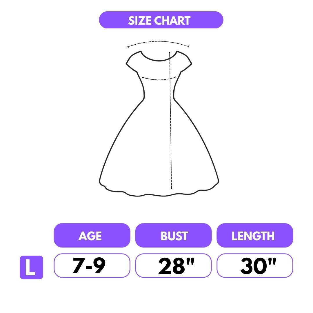 Encanto Mirabel Isabella Fancy Costume w/Bag - Size L - Age 7 to 9 Years