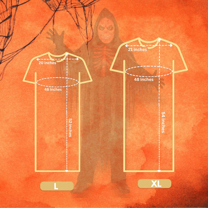 The Spooky Smoldering Reaper Horror Adult Costume with Blood Red Mask