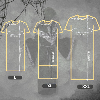 Wizard Black Robe Costume w/ Belt for Adults