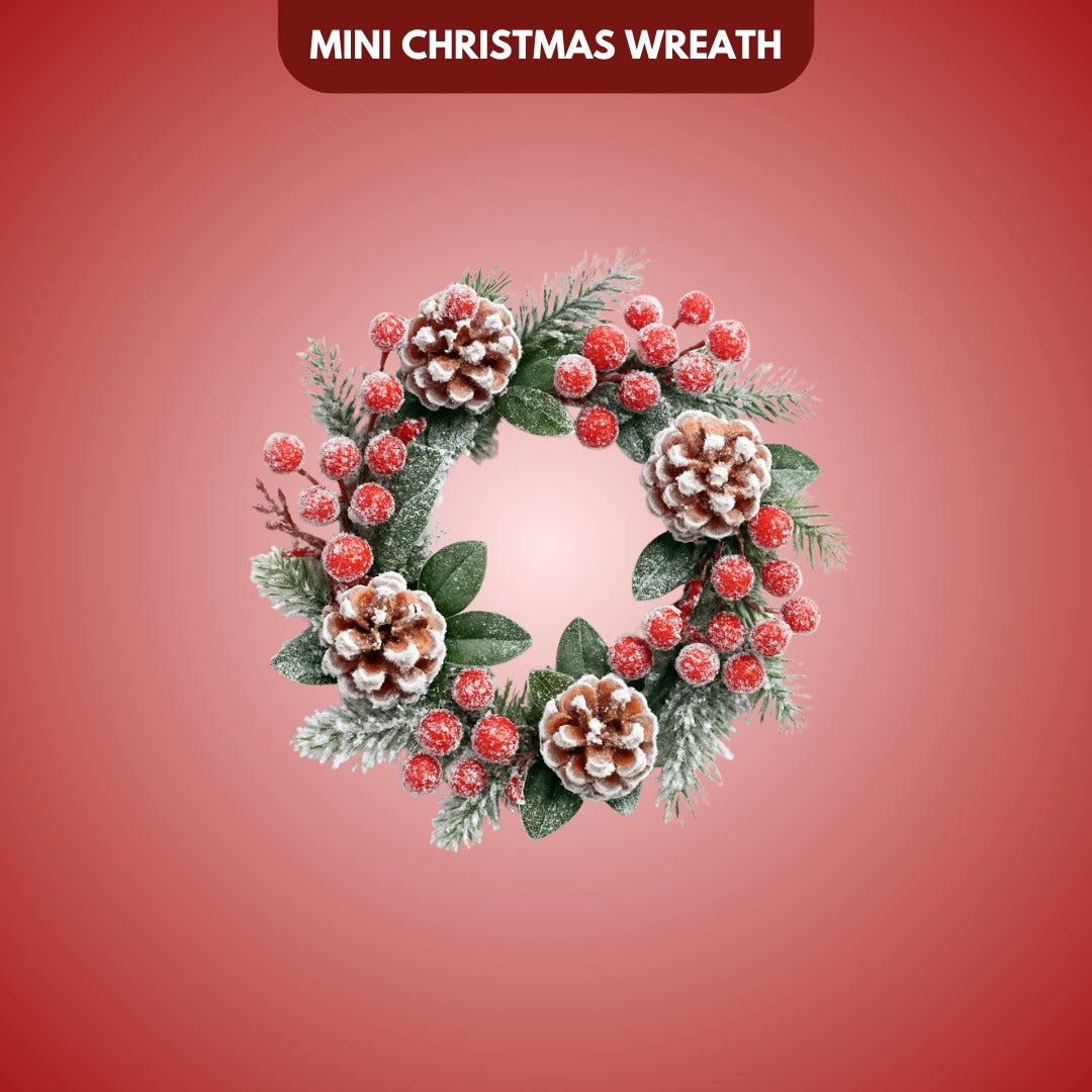 Small Wreath with Pine Cones and Cherries - 1PC