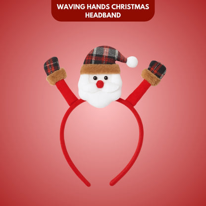 Christmas Headband w/Waving Hands