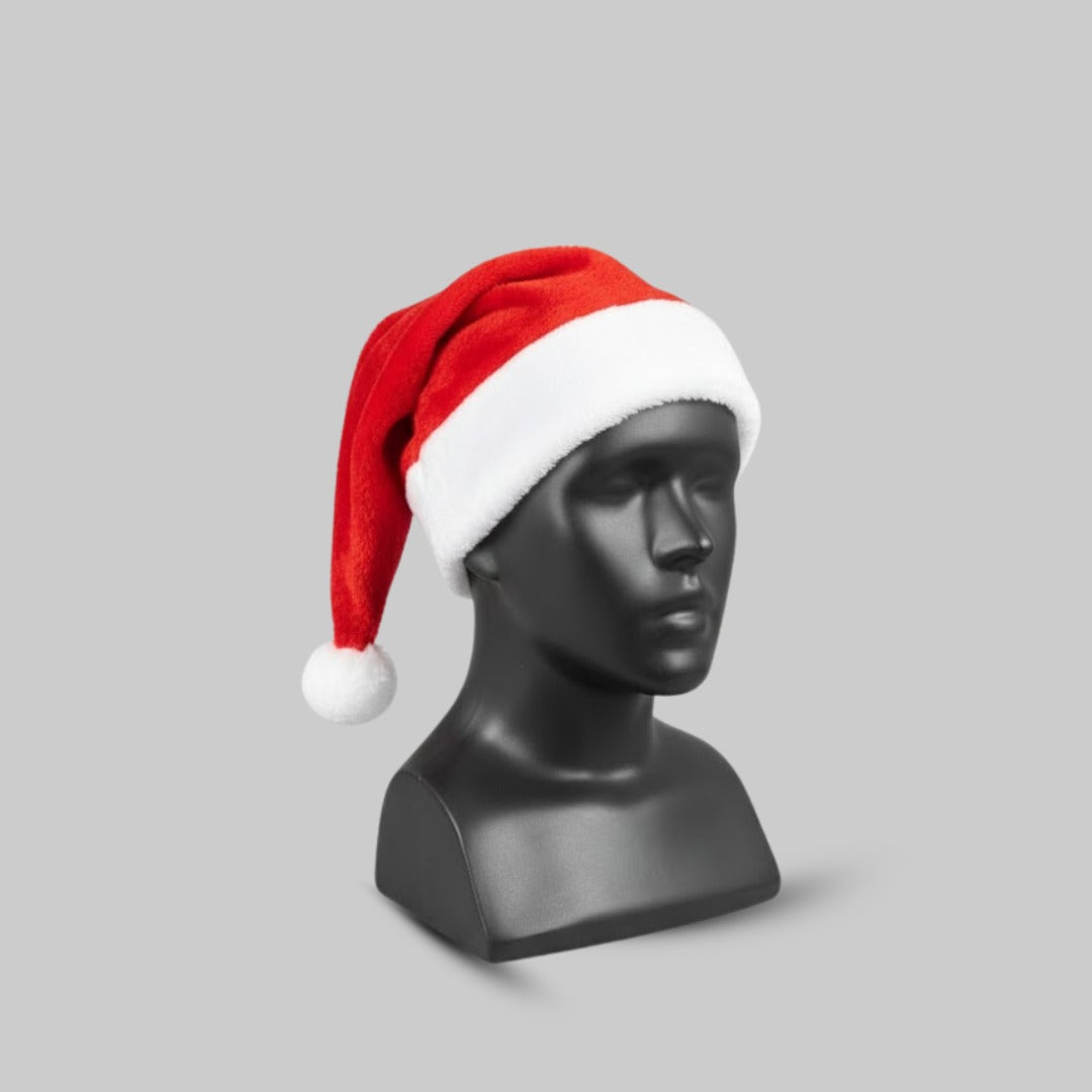 Plush Santa Christmas Hat for Adults