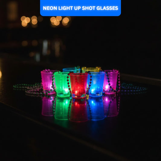 12" Neon Light Up Shot Glasses - 1PC