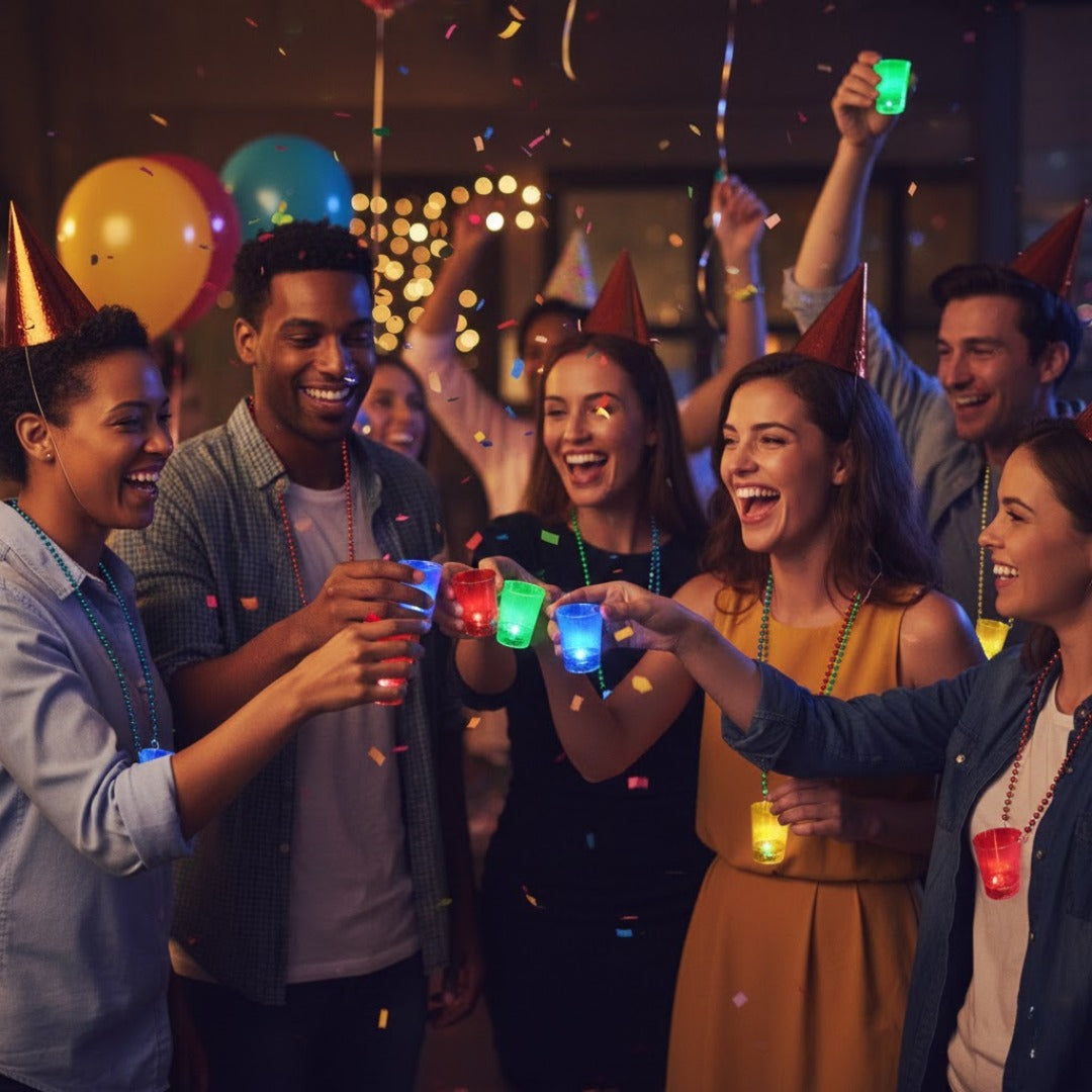 12" Neon Light Up Shot Glasses - 1PC