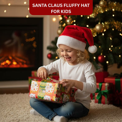 Santa Claus Fluffy Hat for Kids