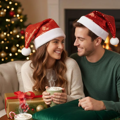 Red Sequin Santa Hat - 1PC