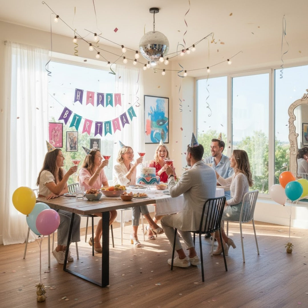 "Multicolour Happy Birthday Bunting Flag Banner - 9FT - 1PC "