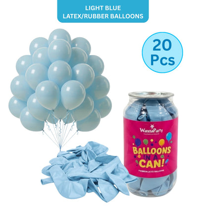 Light Blue Latex Balloons 10" - 20PC