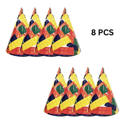 Lego Party Theme Hats - 8PC