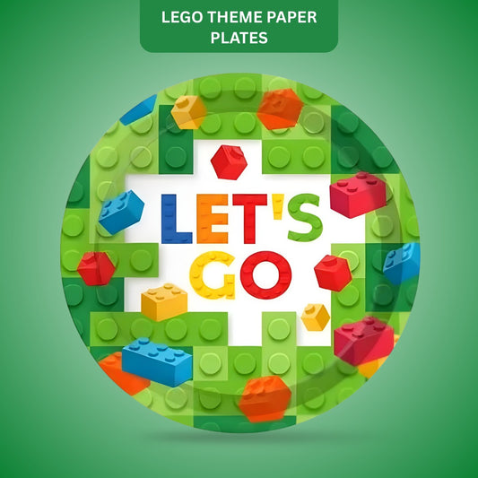 LEGO Theme Party Paper Plates - 9 inches - 8PC