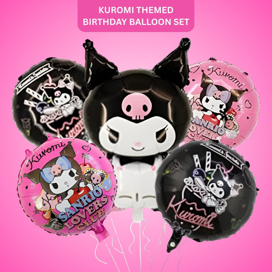 Kuromi Themed Birthday Balloon Set  - 5PC