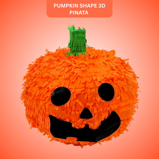 Pumpkin Shape 3D Pinata for Halloween/ Theme Party - 1PC
