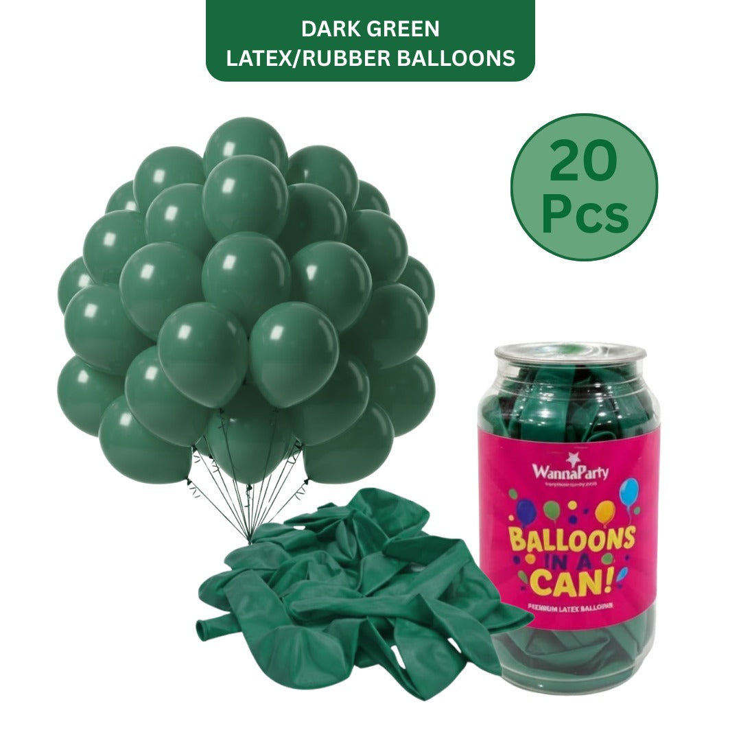 Dark Green Latex Balloons 10" - 20PC
