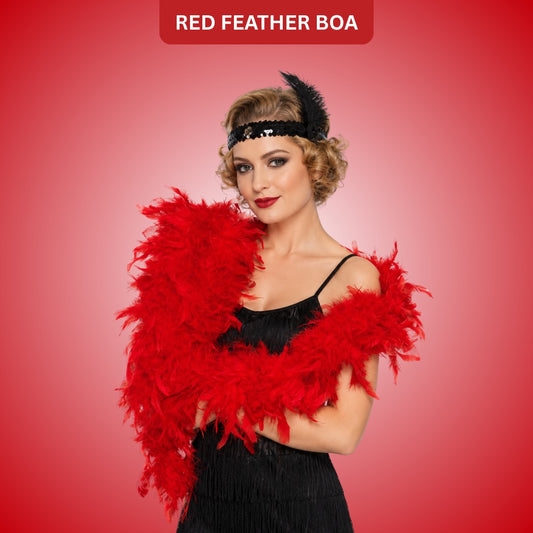 Red Feather Boa for Bachelorette & Theme Party - 1PC