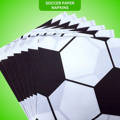 "Soccer Paper Napkins 20PC - Football Party Tableware | Wanna Party" - Image 1
