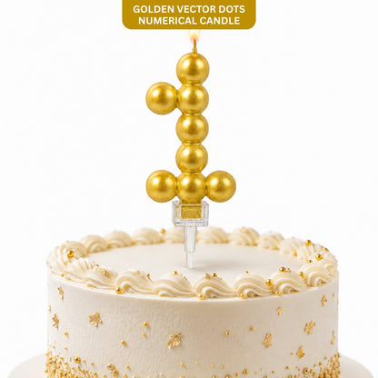 Golden Vector Dots Numerical Candle No. 1