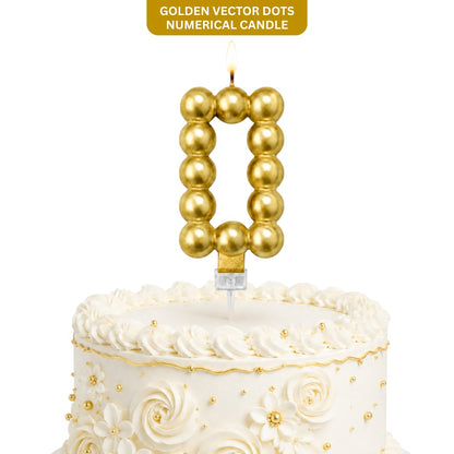 Golden Vector Dots Numerical Candle No. 0