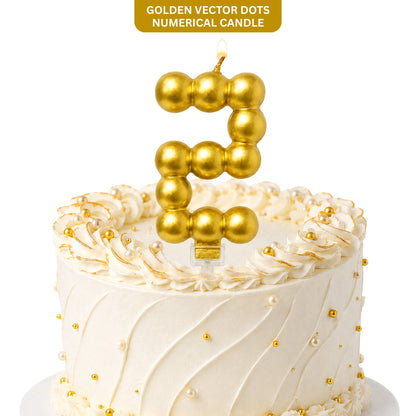 Golden Vector Dots Numerical Candle No. 2