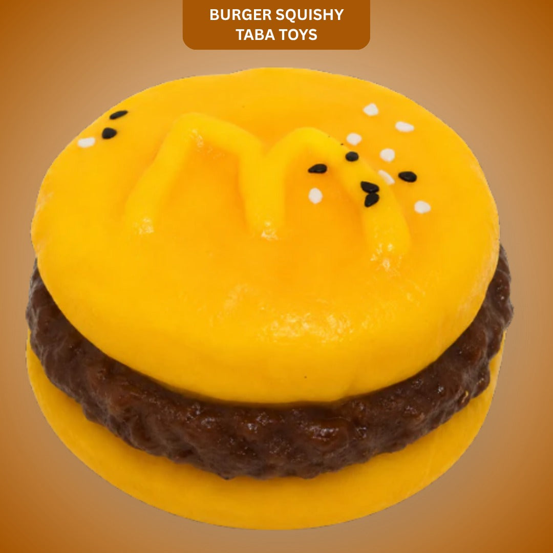 Burger Squishy Taba Toy - Cute Food Squeeze Toy for Kids | Wanna Party - Image 1