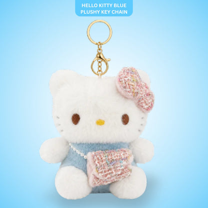 Hello Kitty Blue Plushy Toy Key Chain - 1PC